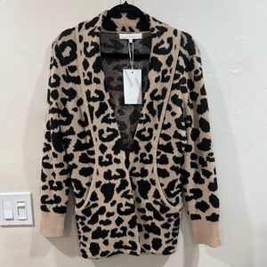 Verve Ami Animal Print Cardigan